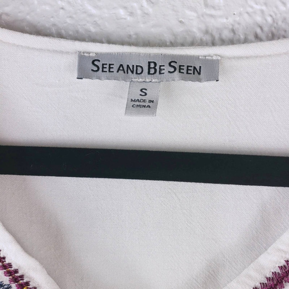 SEEN AND BE SEEN Floral Embroidered Dress Sz S - Picture 6 of 10